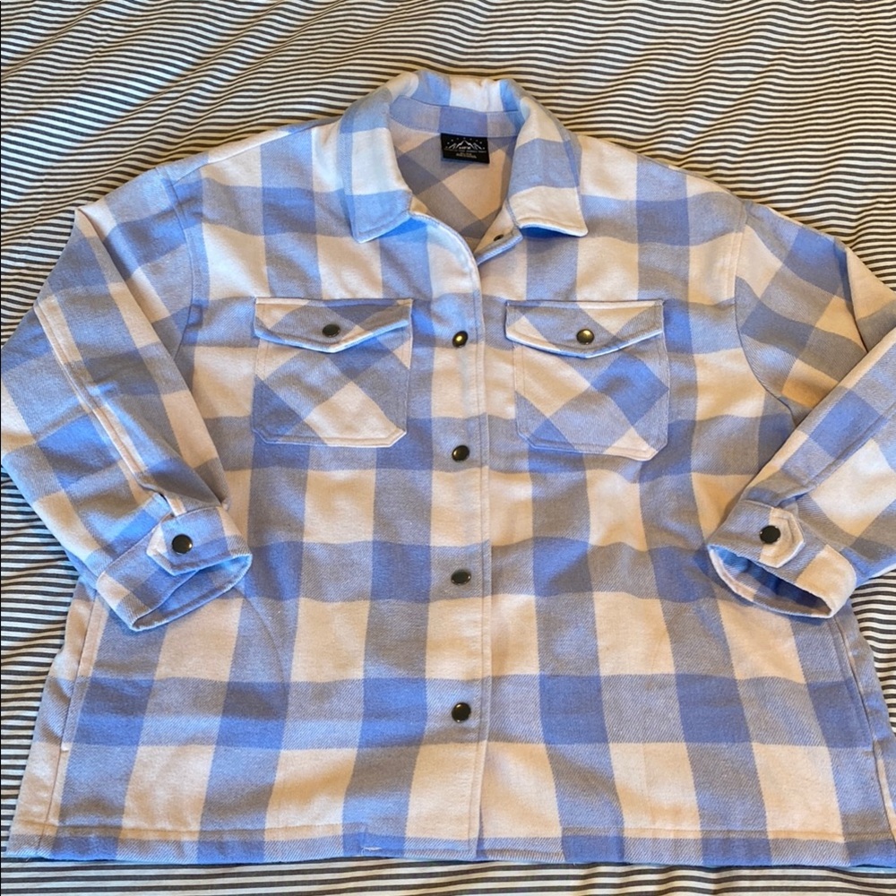 HFX Blue and White Shacket